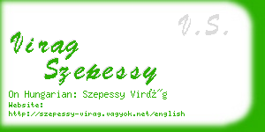 virag szepessy business card